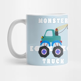 Vector illustration of monster truck with cartoon style Mug